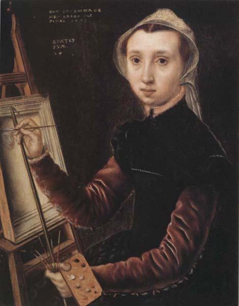 Catharina Van Hemessen Self-Portrait Sweden oil painting art